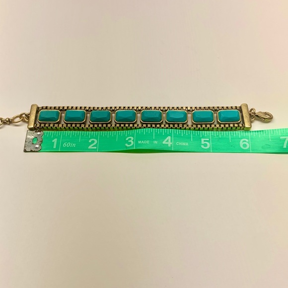 LUCKY BRAND BRACELET Turquoise and Gold - Picture 6 of 6